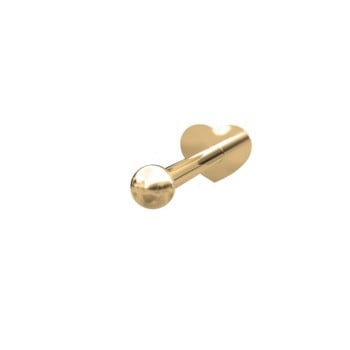 Nordahl's PIERCE52 labret piercing i 14 kt guld med enkelt kugle 